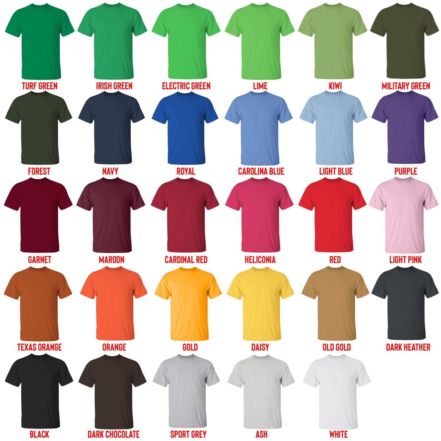 t shirt color chart - Dorohedoro UK Shop