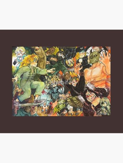 Alternative view of Nikaido Dorohedoro Surreal Vision Throw Pillow