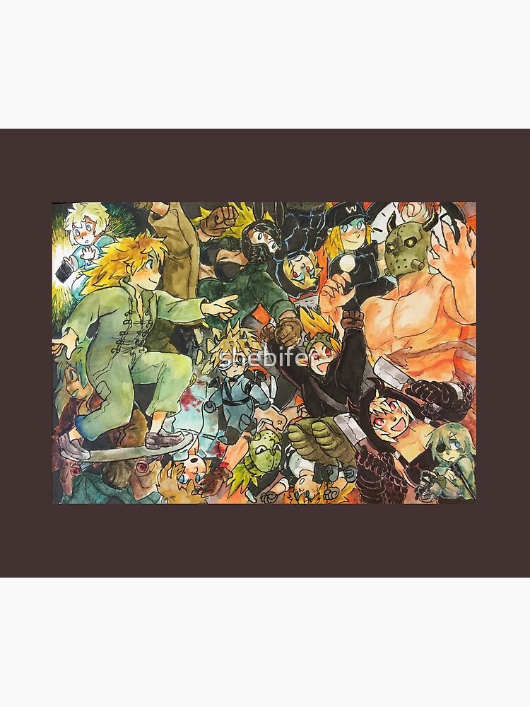 Nikaido Dorohedoro Surreal Vision Throw Pillow - Image 2
