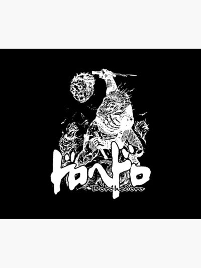 Alternative view of Caiman Dorohedoro Dark Manga Throw Pillow