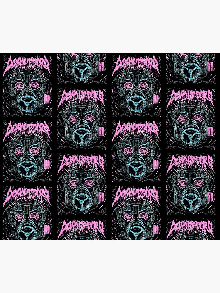 Dorohedoro Caiman Gas Mask Dark Fantasy Shower Curtain - Image 2