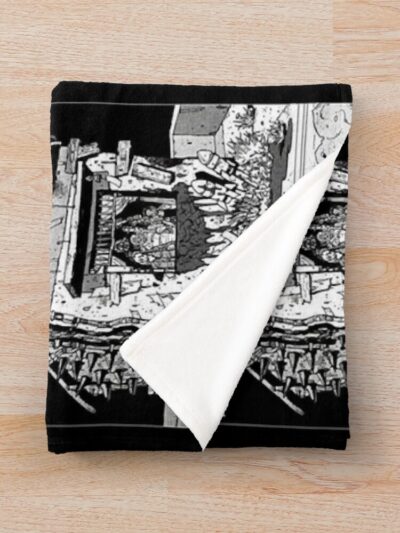 Alternative view of Fujita Dorohedoro Grunge Style Throw Blanket