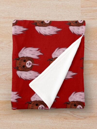 Alternative view of Kikurage Face Throw Blanket