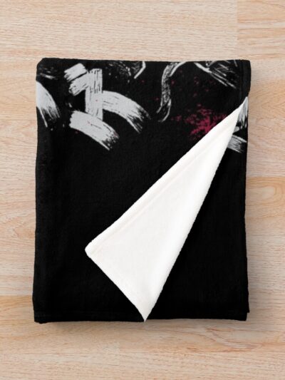 Alternative view of En And Kikurage Throw Blanket